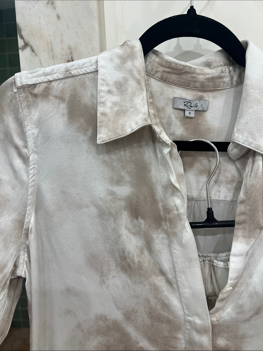 Rails silky taupe long sleeve set